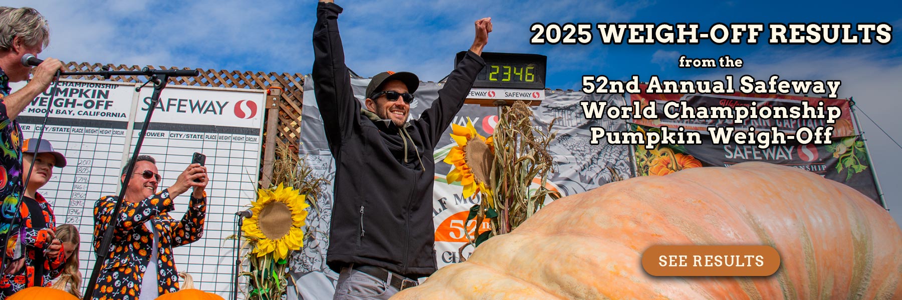 2025 Safeway World Championship Pumpkin Weigh-Off Results - click for details